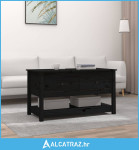 Stolić za kavu crni 102x49x55 cm od masivne borovine - NOVO