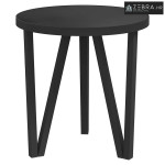 Stolić za kavu crni Ø 35 cm MDF - Crna