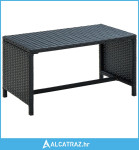 Stolić za kavu crni 70 x 40 x 38 cm od poliratana - NOVO