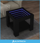 Stolić za kavu LED crni 53x53x45 cm od konstruiranog drva - NOVO