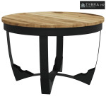 Stolić za kavu od masivnog grubog drva manga 60 x 40 cm - 60 x 40 cm m
