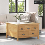 Stolić za kavu Medeno smeđa 79.5 x 79.5 x 49 cm Čvrsto borovo drvo - b