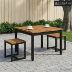 Stolić za kavu NAARDEN Prirodna i crna 60 x 60,5 x 36 cm - 60 x 60,5 x