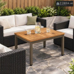 Stolić za kavu NAARDEN Prirodna i kava 49 x 60,5 x 36 cm - 50 x 60,5 x