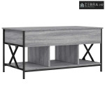 Stolić za kavu siva boja hrasta 100x55x50 cm od drva i metala - Sivi h