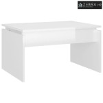 Stolić za kavu visoki sjaj bijeli 68x50x38 cm konstruirano drvo - Viso