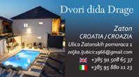 DVORI DIDA DRAGE ZATON KUCA ZA LJETNI ODMOR 5 soba max 10 osobs