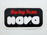 2 x NAVA RACING TEAM - ORIGINALNA SAMOLJEPLJIVA NALJEPNICA 26x14cm