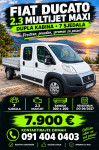 Fiat Ducato 2.3 Multijet maxi, dupla kabina, 7 sjedala, sanduk, klima,