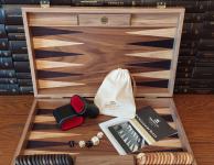 Drveni backgammon set - orah i javor - Manopoulos