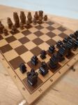 Drveni šah ručni rad 30x30