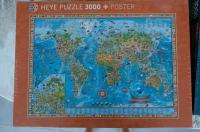Ilustrirana karta svijeta: slagalica-puzzle za cijelu obitelj! Novo