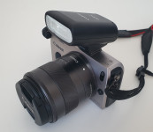 Canon EOS M + 18-55mm + torba + bljeskalica - snima RAW video!!!