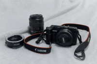 Canon EOS M + 22mm f/2.0 + 18-55 f/3.5-5.6 + Viltrox Mount Adapter