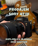 Sony a7iii + objektiv + 4 org bat + punjač + 2 sandisk 64 gb