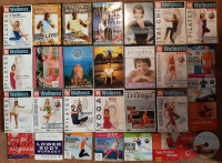 30 DVDa Yoga, plates, masaža...