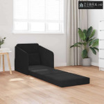 Sk foldajući kauč na krevet Crna 65 x 80 x 83 cm Baršun