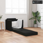Sk foldajući kauč na krevet Crna 74 x 77 x 81 cm tkanina