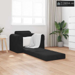 Sk foldajući kauč na krevet Crna 98 x 71 x 83 cm Baršun