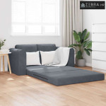Sk foldajući kauč na krevet Tamno siva 148 x 71 x 83 cm Baršun