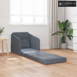 Sk foldajući kauč na krevet Tamno siva 65 x 80 x 83 cm Baršun