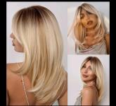 Perika Nova Blond Poluduga Moderna, prirodan izgled kose