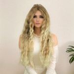 Perika nova duga  blond ombre kovrčava prirodan izgled kose