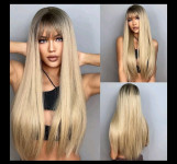 Perika nova duga ombre blond ombre sa šiškama prirodan izgled kose