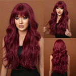 Perika nova duga tamnocrvene sa šiškama prirodan izgled kose