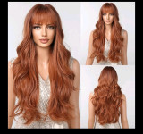 Perika nova ginger crvena duga sa šiškama, prirodan izgled kose