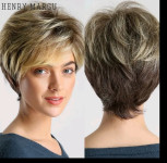 Perika nova kratka frizura blond ombre s pramenovima prirodan izgled k