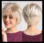 Perika nova kratka frizura svjetlo blond ombre prirodan izgled kose