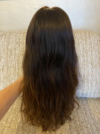 Perika prava ljudska kosa, NOVO, tamno smeđa, najprirodnija verzija