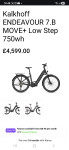 Kalkoff City E bike Bosch 750wh
