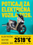 ELEKTRIČNI SKUTER HORWIN SK3 90 km/h 2x72V 36ah