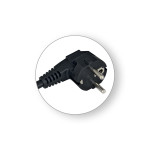 COMMEL priključni kabel 2m 16A crni 0615X