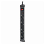 COMMEL produžni kabel 2m 7x utičnica 16A sklopka PDU crni 236-102