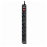 COMMEL produžni kabel 2m 8x utičnica 16A sklopka PDU crni 236-101