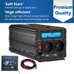 INVERTER EDECOA 12V / 2000W, AC 230V MODIFICIRANI SINUS - NOVI