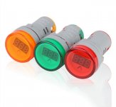 Indikator VOLTMETAR LED 22mm crveni žuti zeleni za upravljačke ormare