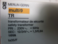 TRANSFORMATOR MREŽNI MERLIN GERIN 230V/12/24VAC 1.3/0.6A 16VA (OSIJEK)