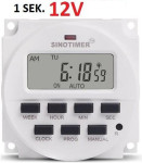 VREMENSKI PREKIDAČ TAJMER  DC/AC 12V 7 DANA PODESIVO OD 1 SEK