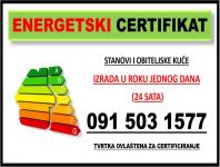 Energetski certifikat - izrada u roku 24 sata, cijena od 349 kn