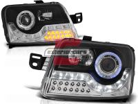 FIAT PANDA (03-12)- LED prednja svjetla LED žmigavci Angel Eyes (crna)