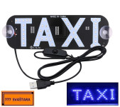 LED Znak - TAXI - plavi - model 1