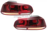 VW GOLF 6 - Full LED stražnja svjetla R20 (crvena/kristal)