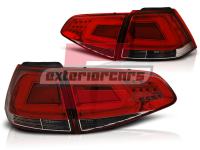 VW GOLF 7 - LED stražnja svjetla LedBar (crvena/kristal)