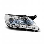 Žarometi VW Tiguan 5N 07-11 LED osvetlitev krom