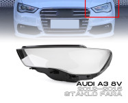 Audi A3 8V 12-16 Staklo fara Stakla za far farove Headligh Glass