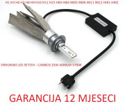Vrhunski LED set kit CANBUS H1 H3 H4 H7 H8 H9 H10 H15 H27 HB3 HB4